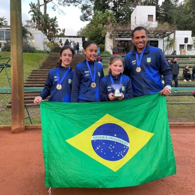 Sulamericano Uruguai 2022- 3ªColocação - Nauhany Vitória, Eduarda Carbone, Flavia Cherubin